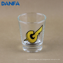 2 Unzen. Schnapsglas mit Bildschirm gedruckt Logo (Bleifrei)